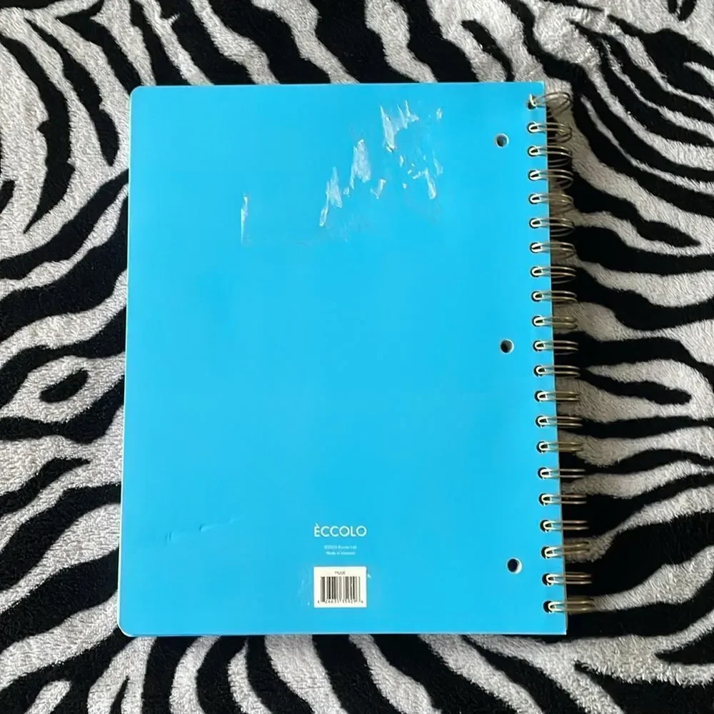 New Eccolo 5 subject college perforated converse hi top sneakers spiral notebook